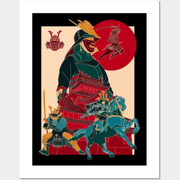 Samurai Warrior - Japanese Art Wall Art by Sachpica